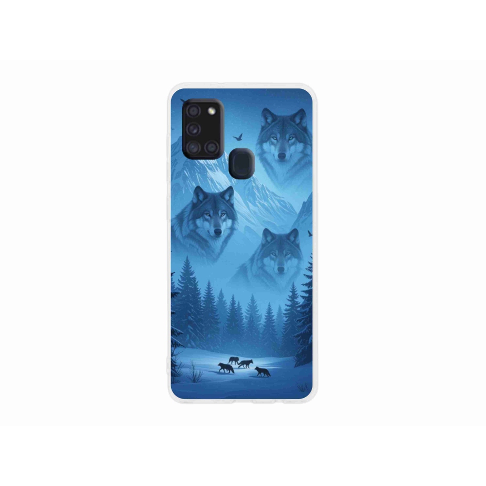 Gél védőhuzat mmCase Samsung Galaxy A21s készülékhez - farkas csomag