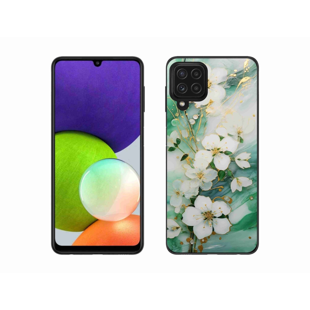 Gél borítás mmCase Samsung Galaxy A22 4G - finom virágok