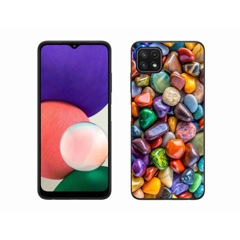 Zselés borítás mmCase Samsung Galaxy A22 5G - színes strasszkövekhez
