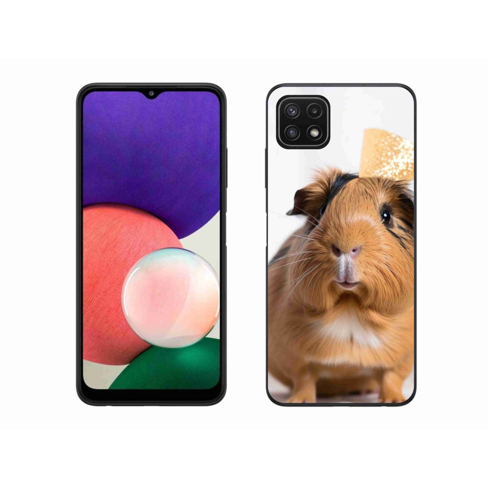 Zselés borítás mmCase Samsung Galaxy A22 5G - barna tengerimalachoz