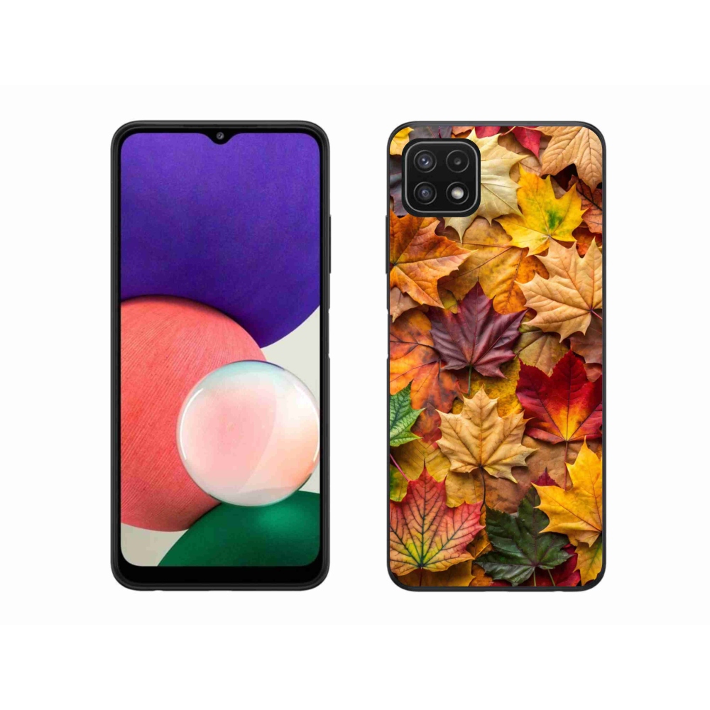 Zselés borítás mmCase Samsung Galaxy A22 5G - juharlevelek 2