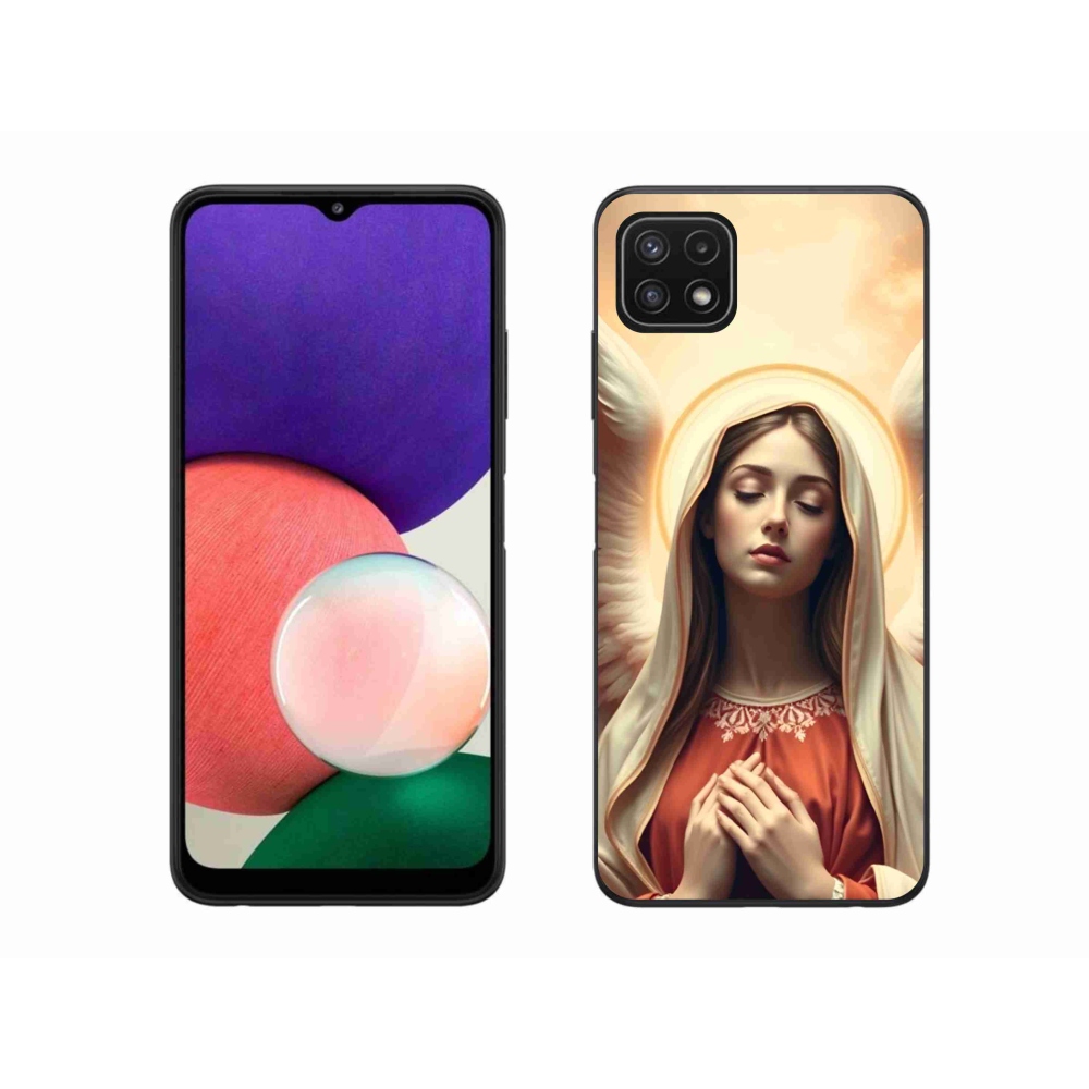 Zselés borítás mmCase Samsung Galaxy A22 5G - vallási motívumhoz