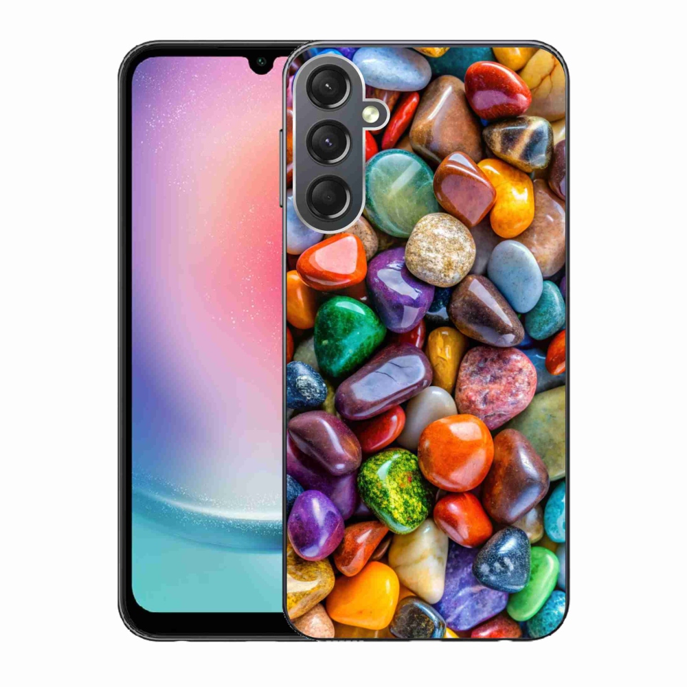 Gél borítás mmCase Samsung Galaxy A24 készülékhez - színes strasszkövek