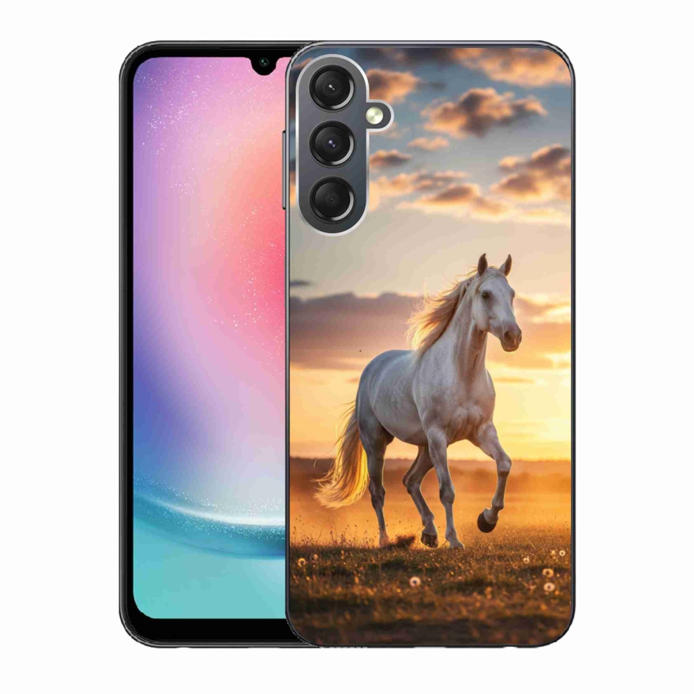 Gél borítás mmCase Samsung Galaxy A24 - futó fehér ló 2