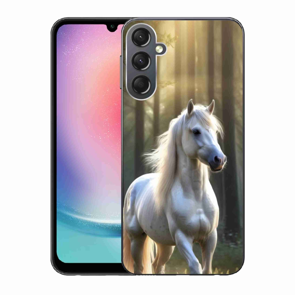 Zselés borítás mmCase Samsung Galaxy A24 - fehér ló 3