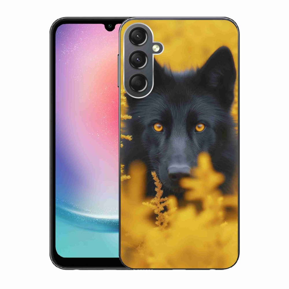Gél védőhuzat mmCase Samsung Galaxy A24 - fekete farkas 2