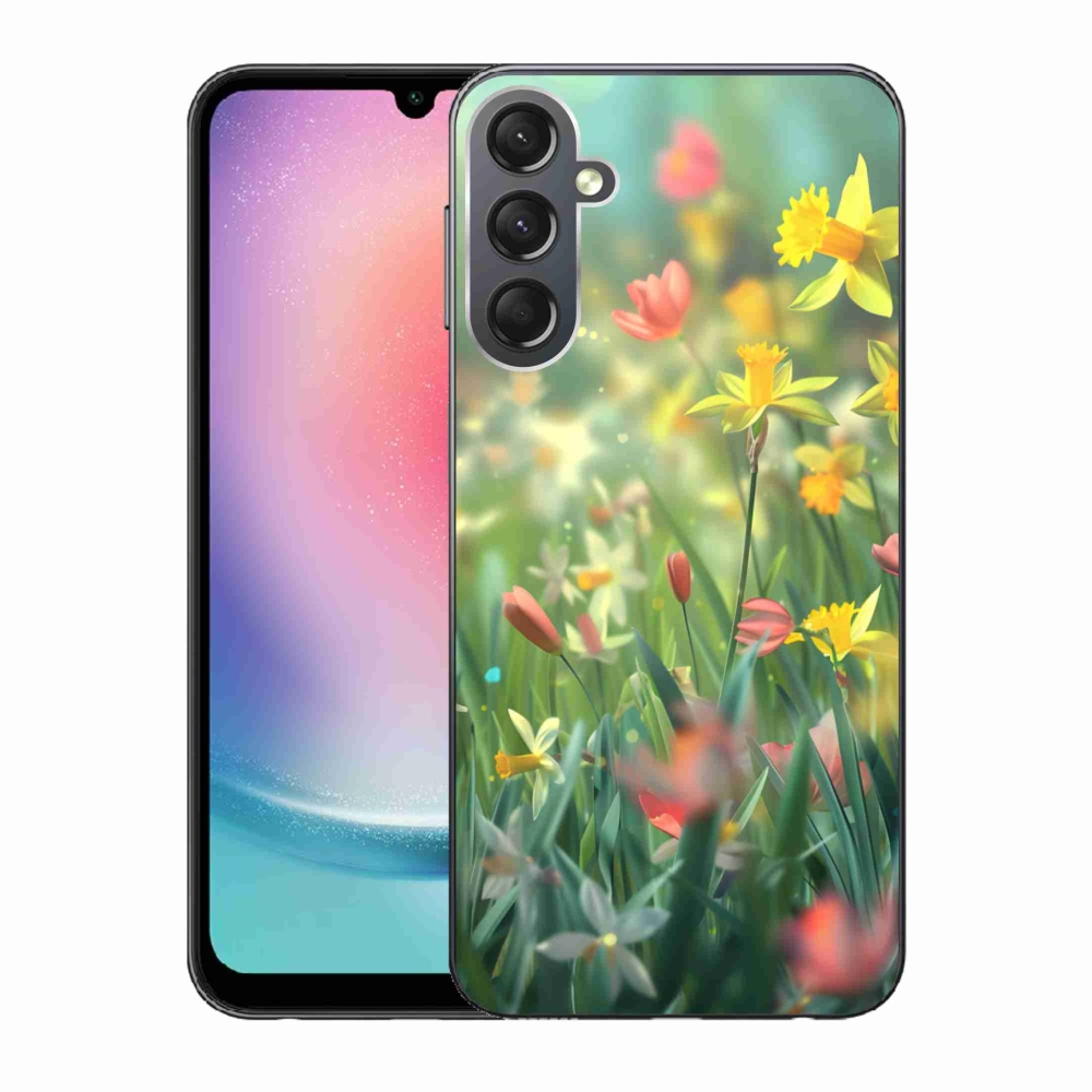 Gél borítás mmCase Samsung Galaxy A24 készülékhez - tavaszi virágok