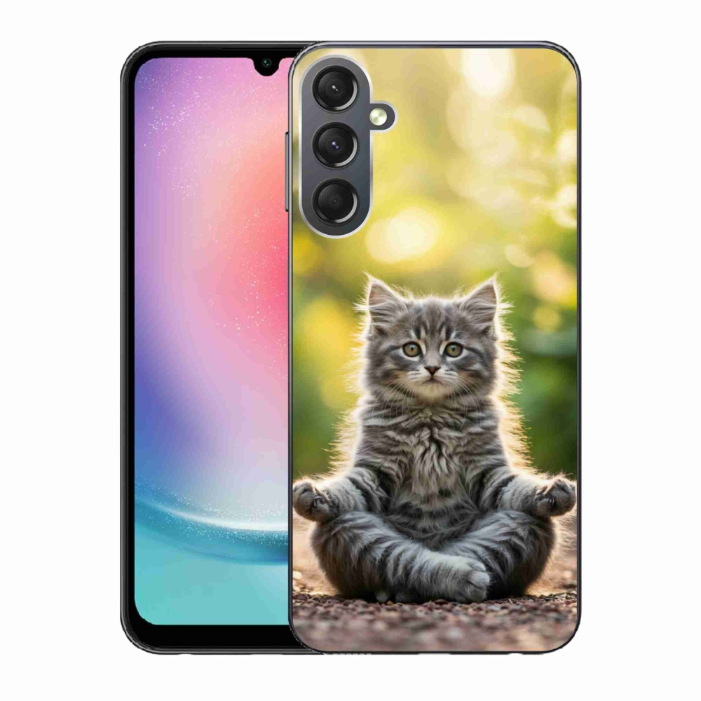 Gél borítás mmCase Samsung Galaxy A24 készülékhez - meditáló cica