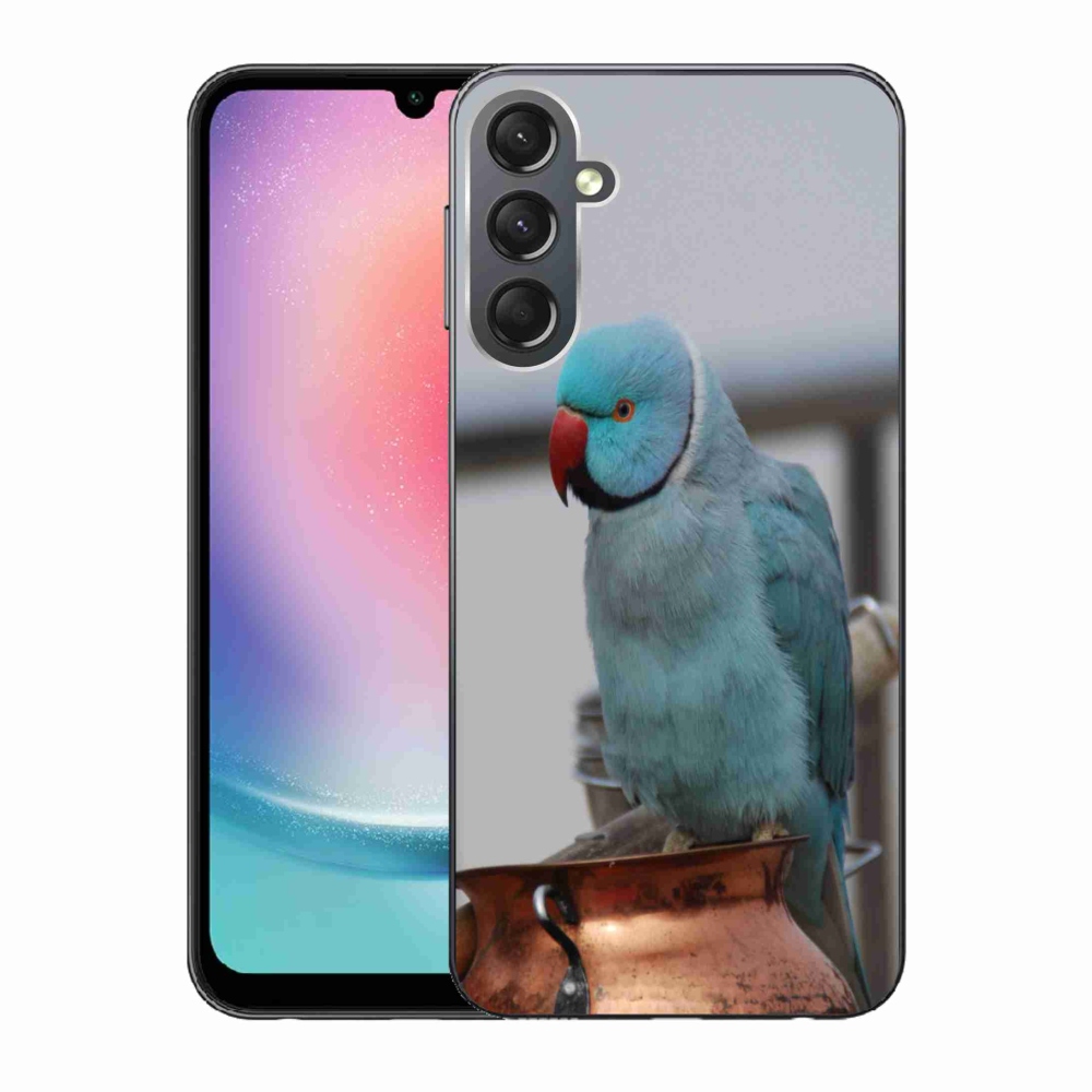 Zselés borítás mmCase Samsung Galaxy A24 készülékhez - papagáj alexander kék