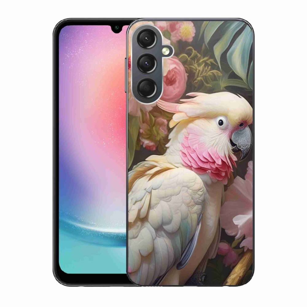 Zselés borítás mmCase Samsung Galaxy A24 készülékhez - papagáj kakadu rózsaszín 2