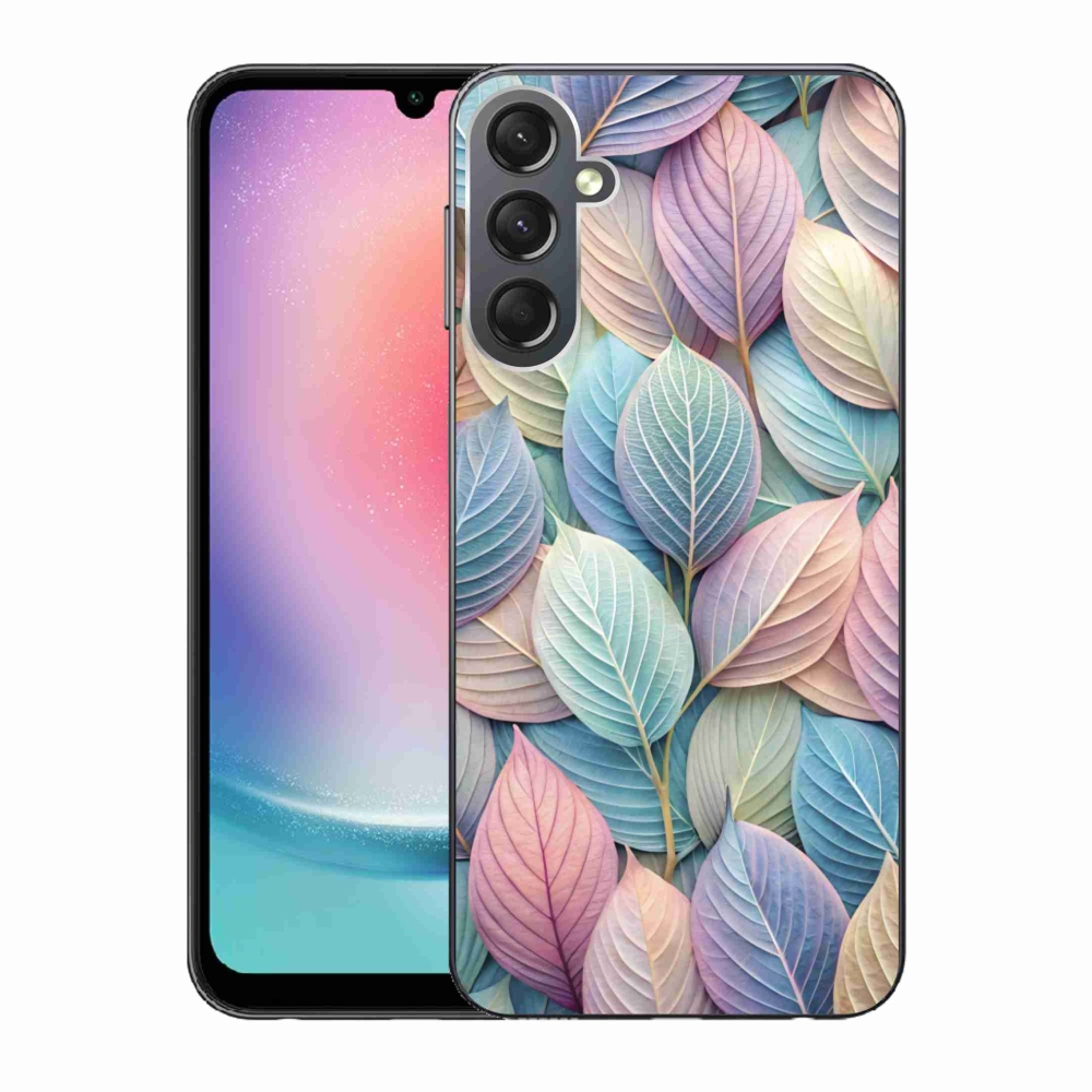 Zselés borítás mmCase Samsung Galaxy A24 készülékhez - pasztell levelek