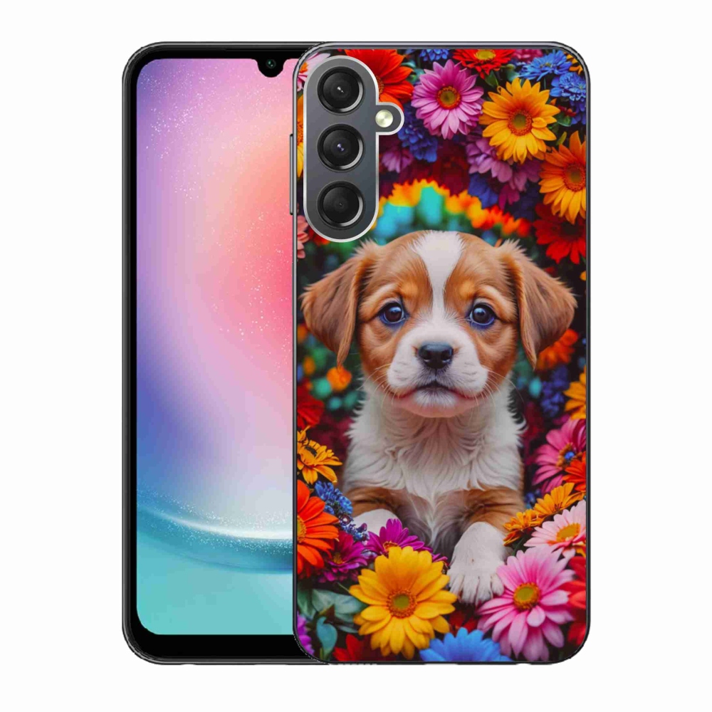 Gél borítás mmCase Samsung Galaxy A24 készülékhez - aranyos kiskutya