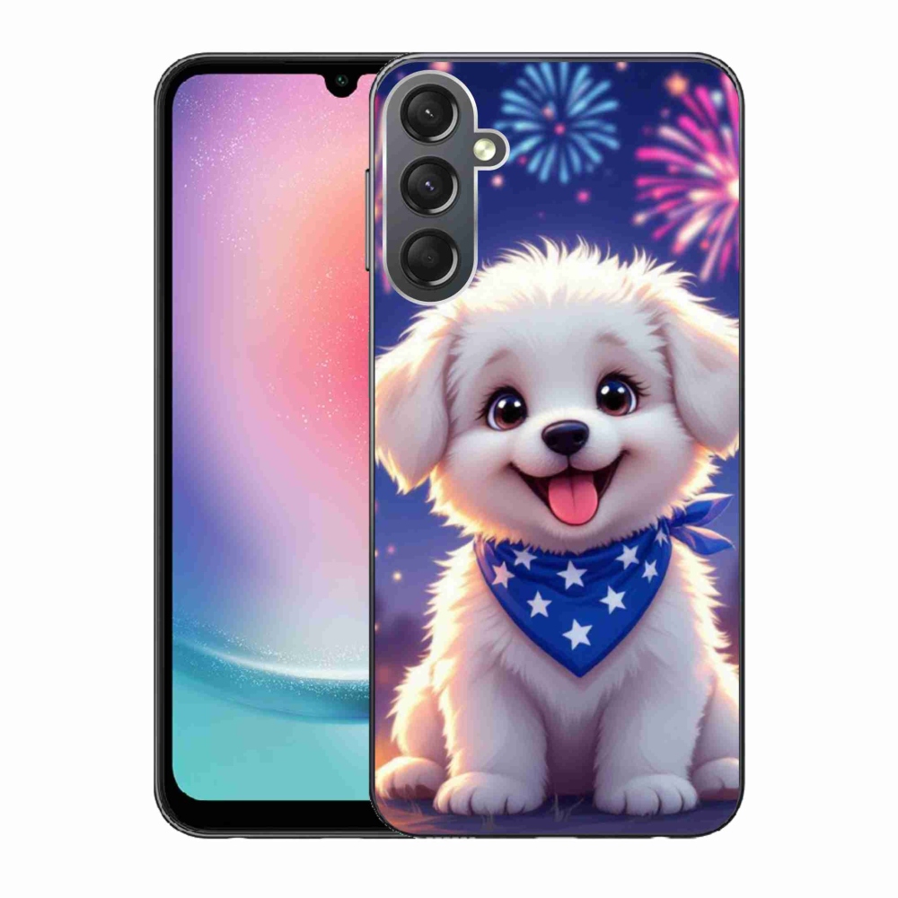 Gél borítás mmCase Samsung Galaxy A24 készülékhez - ünnepi kiskutya