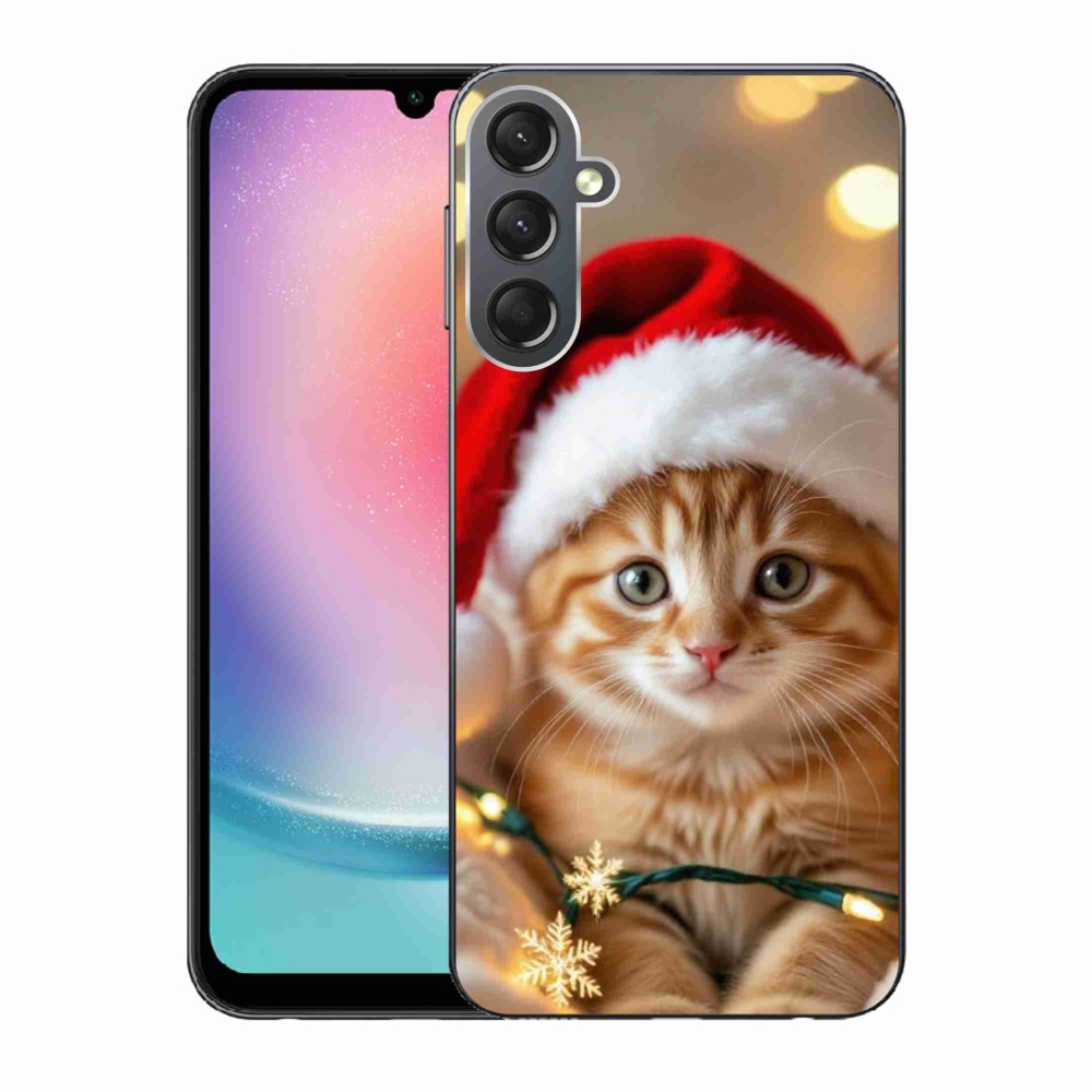 Gél borítás mmCase Samsung Galaxy A24 készülékhez - Karácsonyi cica
