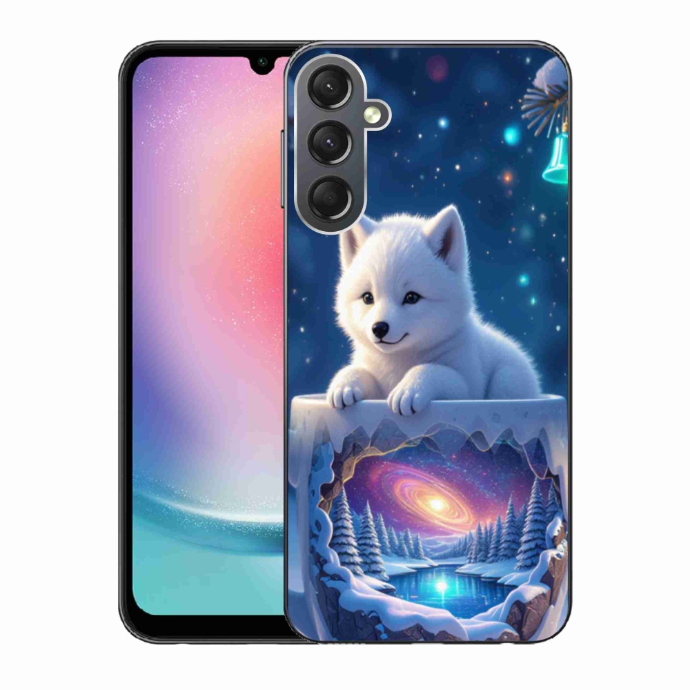 Gél borítás mmCase Samsung Galaxy A24 készülékhez - karácsonyi kölyökkutya