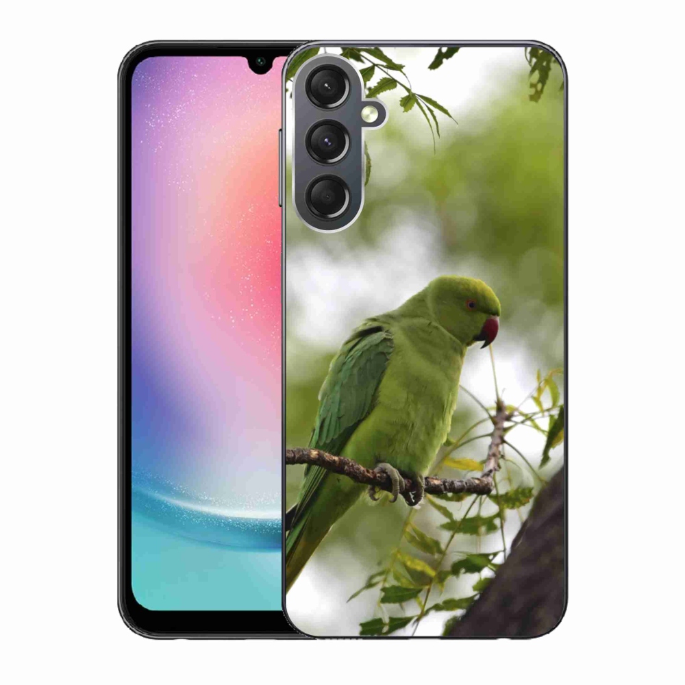 Zselés borítás mmCase Samsung Galaxy A24 készülékhez - zöld papagáj