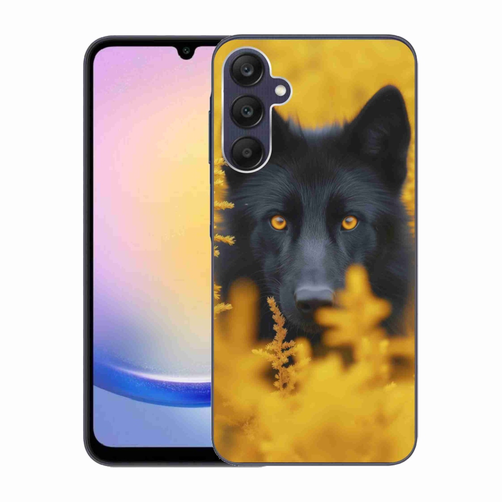 Gél védőhuzat mmCase Samsung Galaxy A25 5G - fekete farkas 2