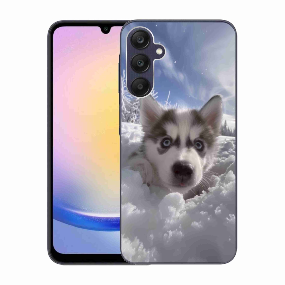 Zselés borítás mmCase Samsung Galaxy A25 5G - husky a hóban
