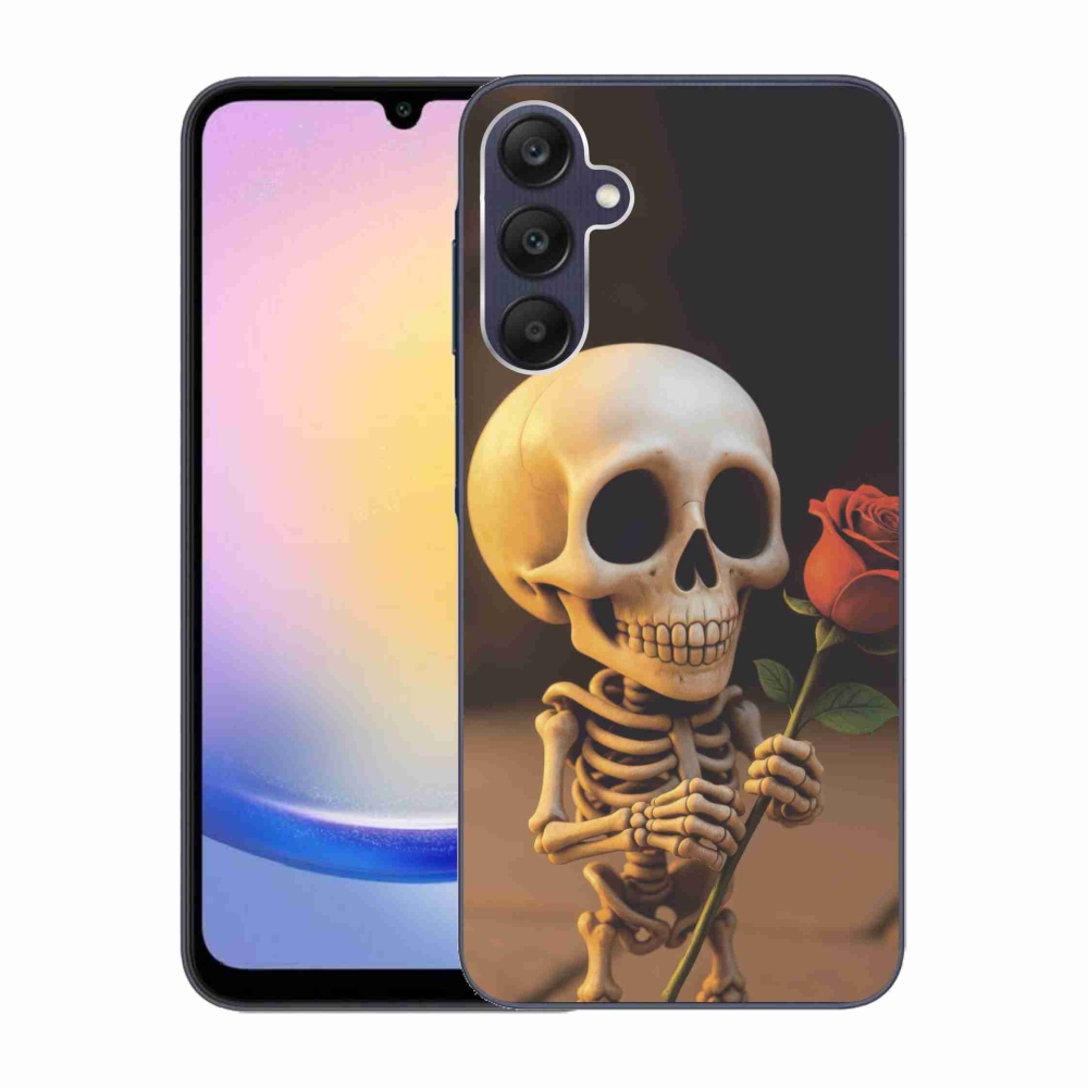 Gél borítás mmCase Samsung Galaxy A25 5G - csontváz rózsával