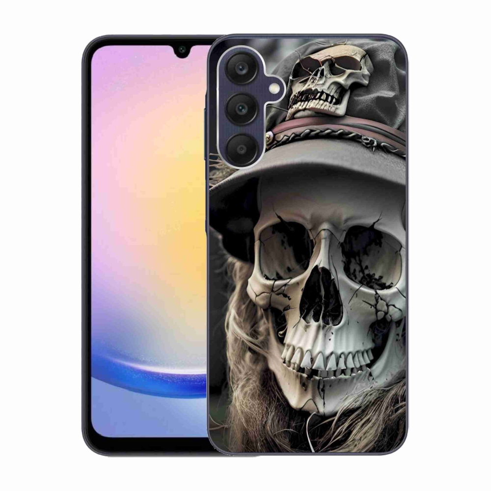 Gél védőhuzat mmCase Samsung Galaxy A25 5G - sötét koponya