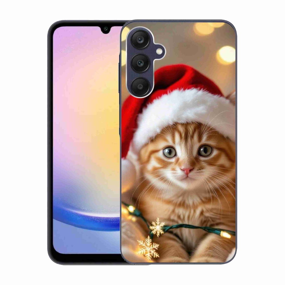 Gél borítás mmCase Samsung Galaxy A25 5G - Karácsonyi cica