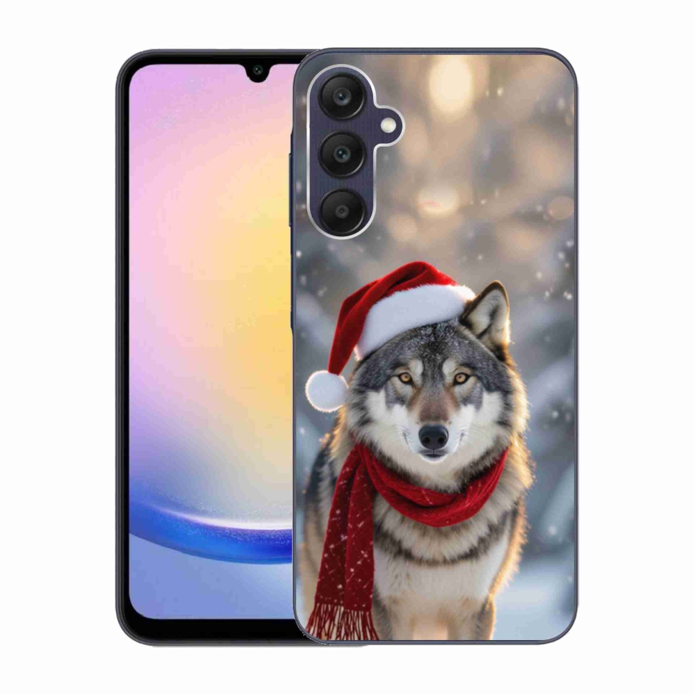 Gél borítás mmCase Samsung Galaxy A25 5G - Karácsonyi farkas
