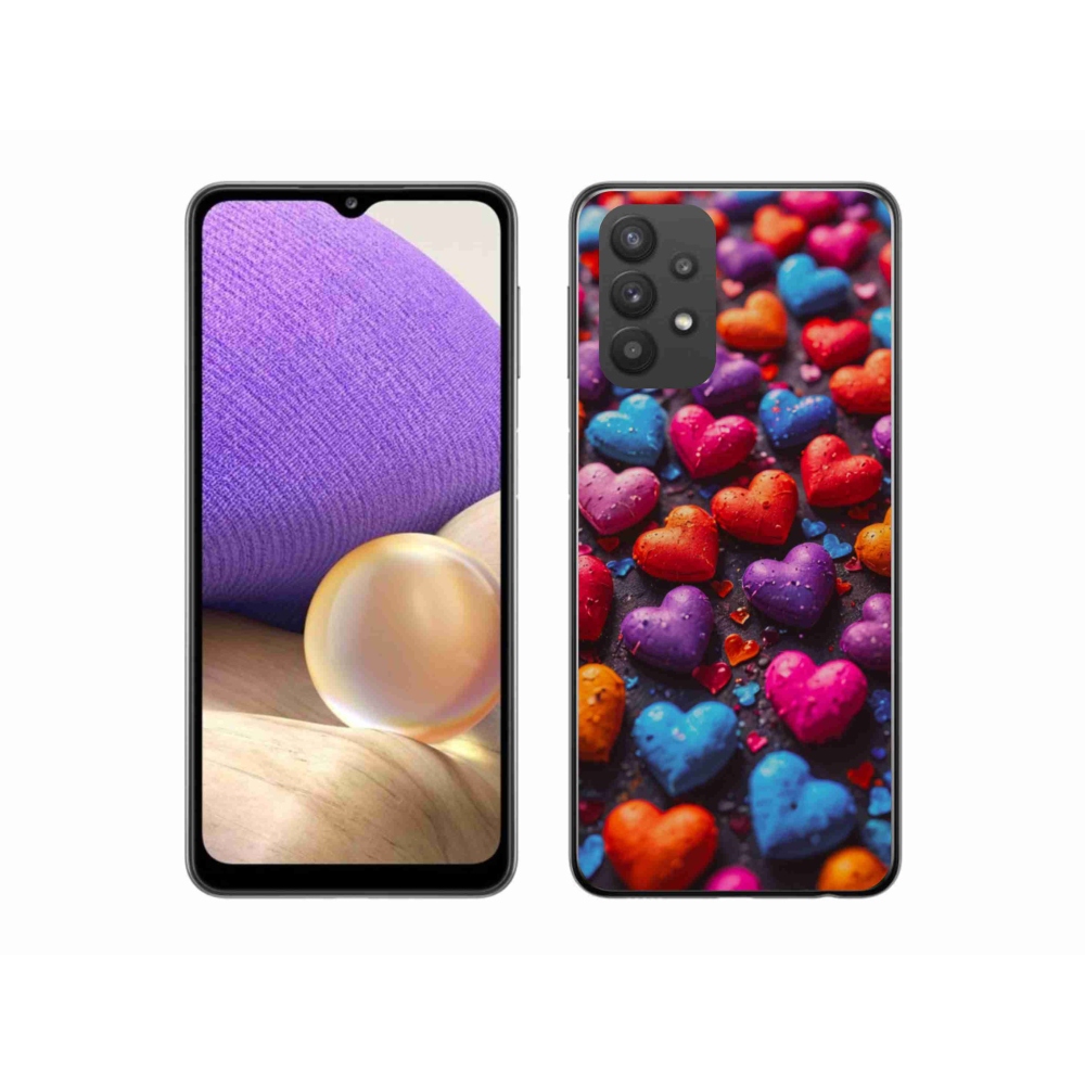 Zselés borítás mmCase Samsung Galaxy A32 5G - színes szív