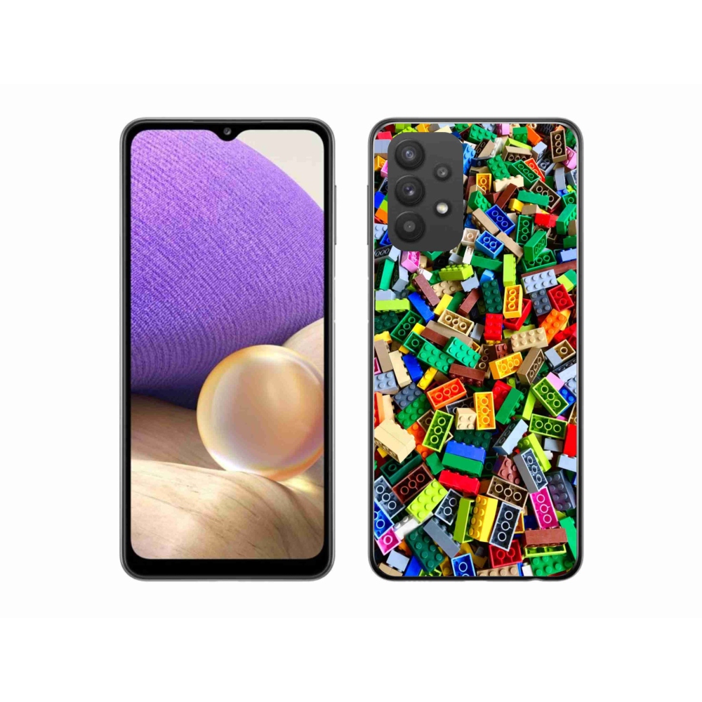 Zselés borítás mmCase Samsung Galaxy A32 5G - színes építőkockákhoz