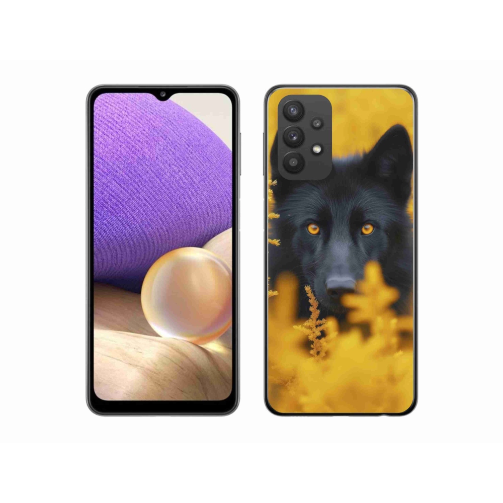 Gél védőhuzat mmCase Samsung Galaxy A32 5G - fekete farkas 2