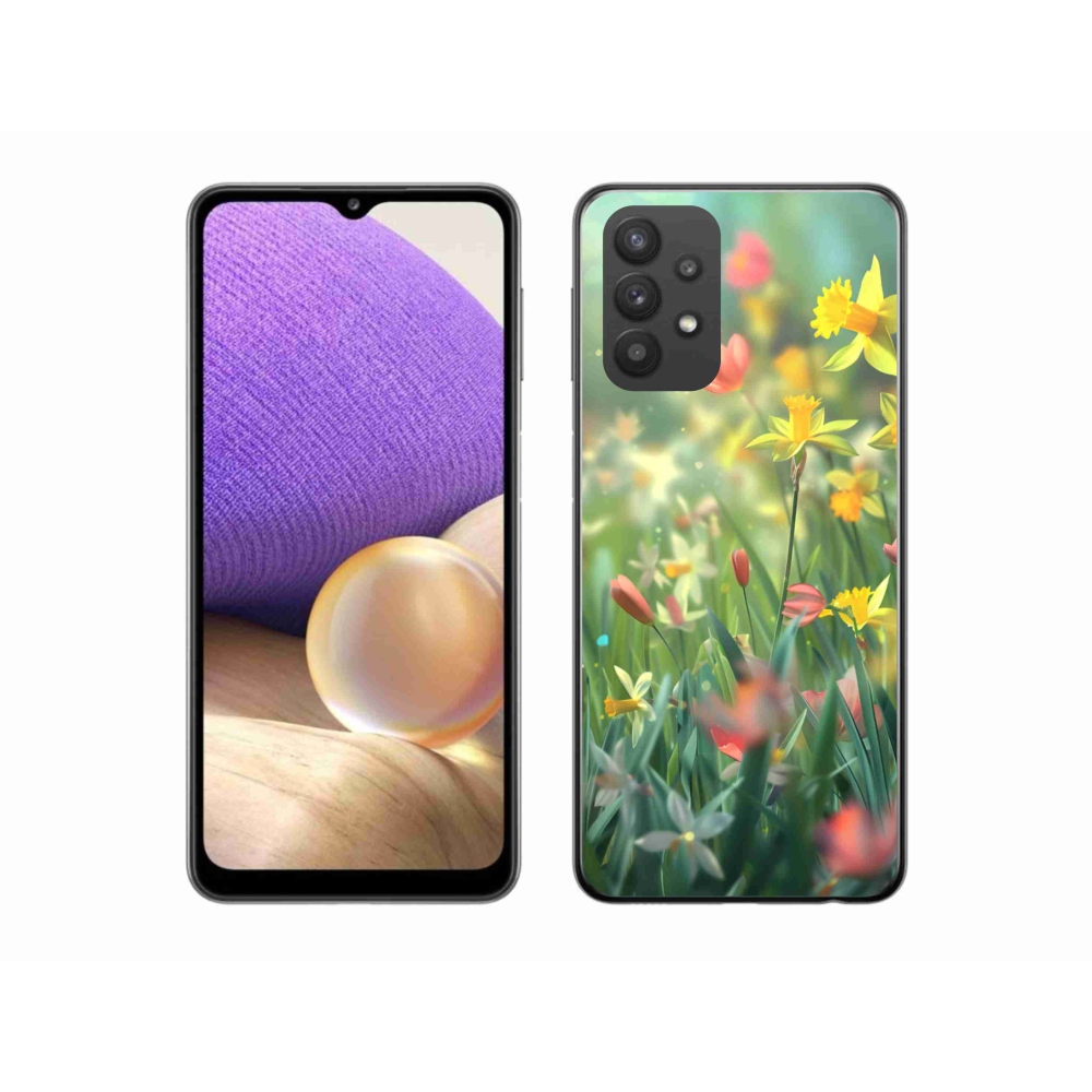 Gél borítás mmCase Samsung Galaxy A32 5G - tavaszi virágok