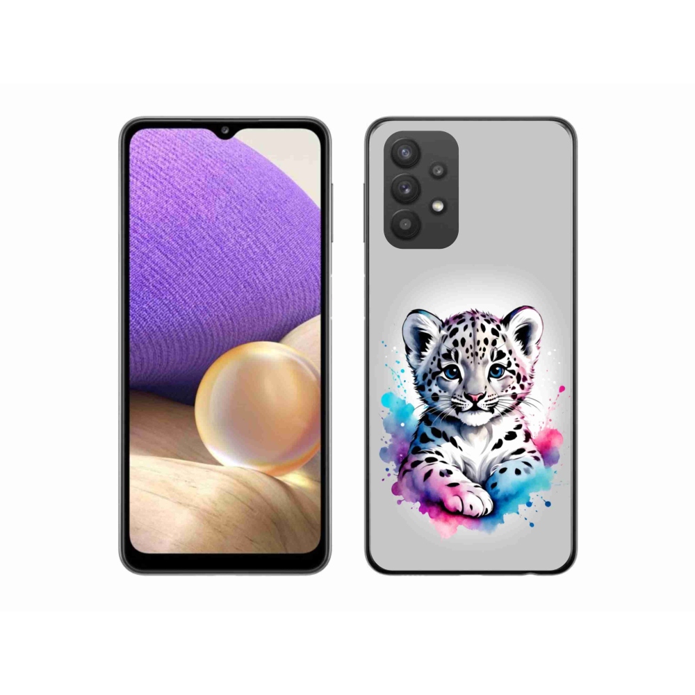 Zselés borítás mmCase Samsung Galaxy A32 5G - leopárd kölyökhöz