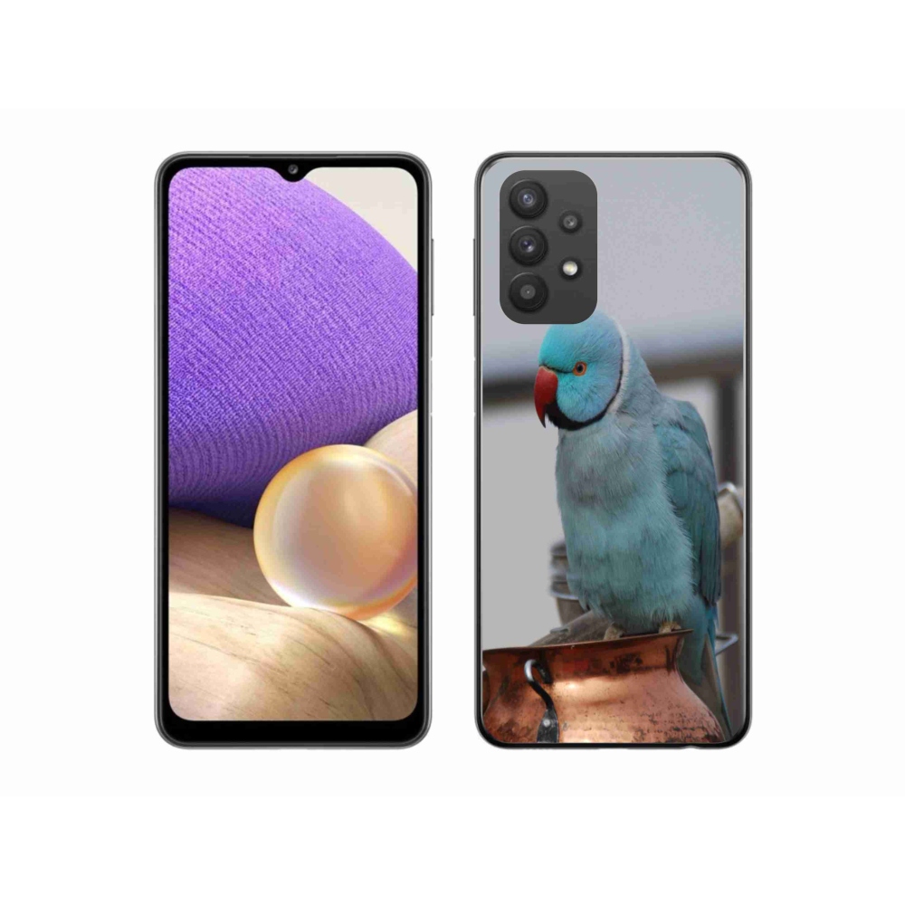 Zselés borítás mmCase Samsung Galaxy A32 5G - papagáj alexander kék
