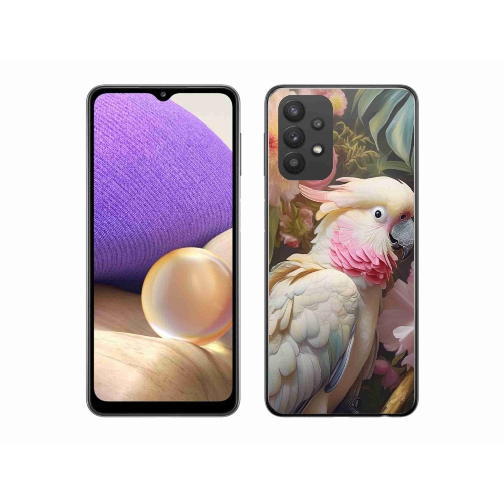 Zselés borítás mmCase Samsung Galaxy A32 5G - papagáj kakadu rózsaszín 2