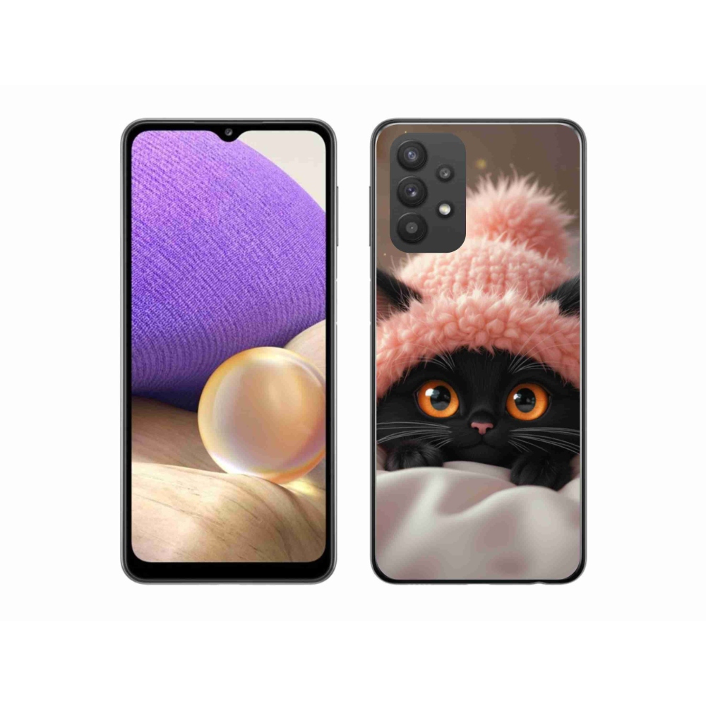 Gél borító mmCase Samsung Galaxy A32 5G - aranyos cica 7