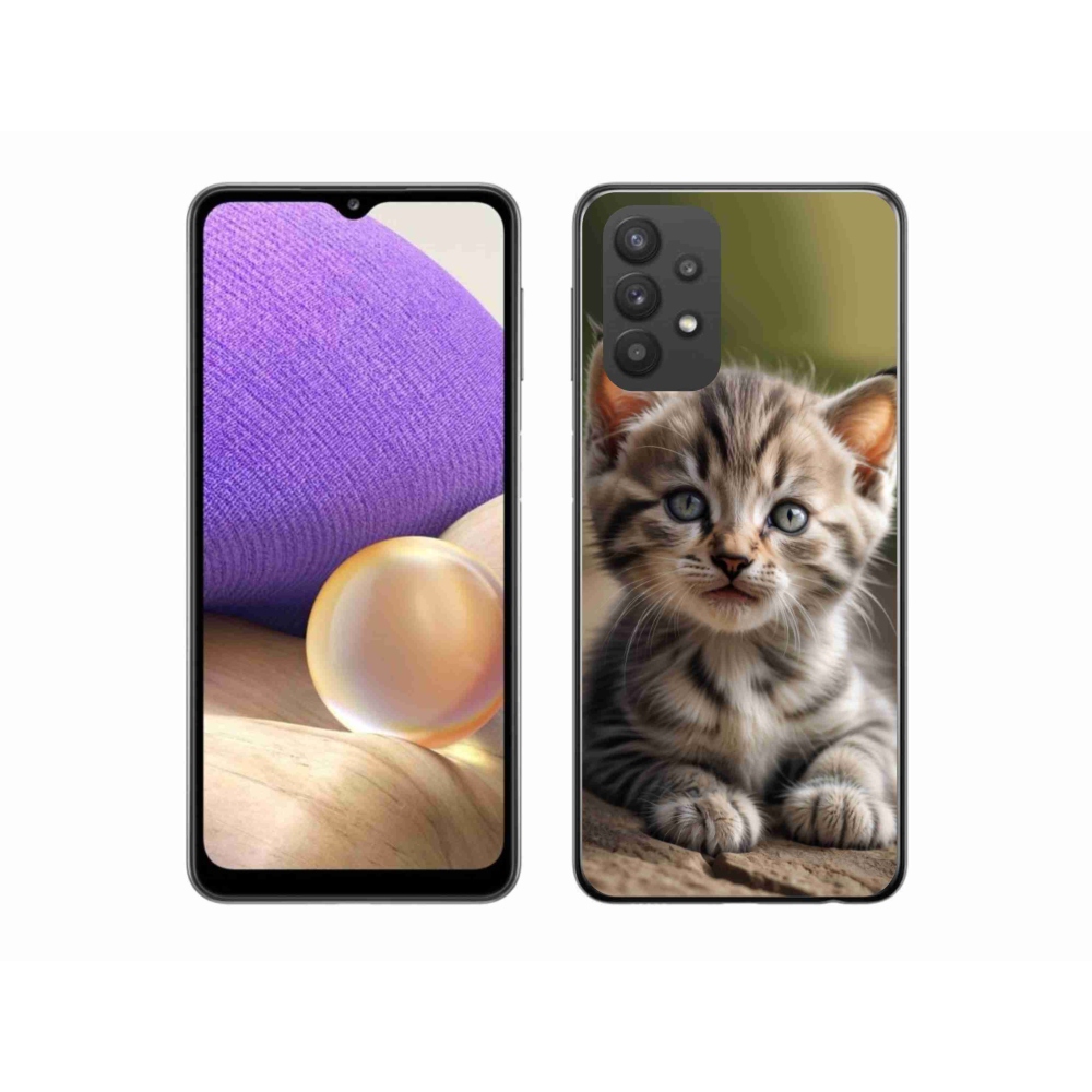 Gél borító mmCase Samsung Galaxy A32 5G - aranyos cica 9