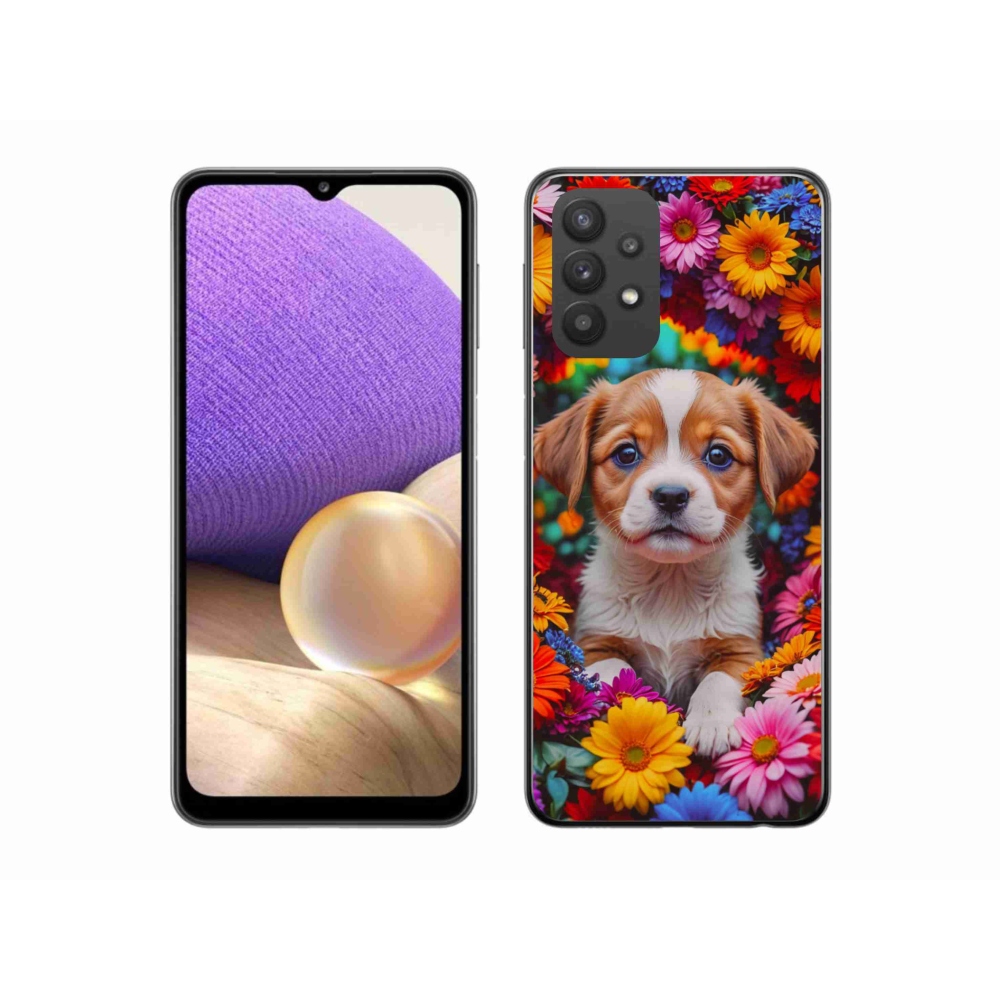 Gél borítás mmCase Samsung Galaxy A32 5G - aranyos kiskutya