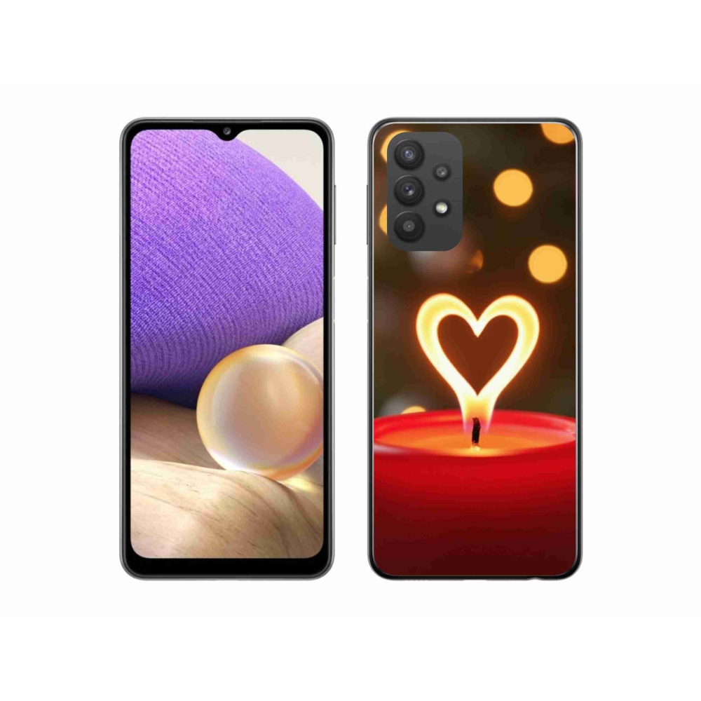 Zselés borítás mmCase Samsung Galaxy A32 5G - lángszívű Samsung Galaxy A32 5G számára