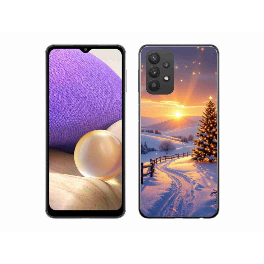 Gél borítás mmCase Samsung Galaxy A32 5G - téli tájkép