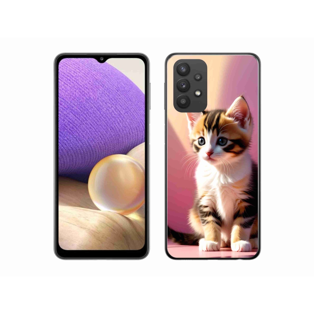 Gél borítás mmCase Samsung Galaxy A32 5G - kíváncsi cica 2