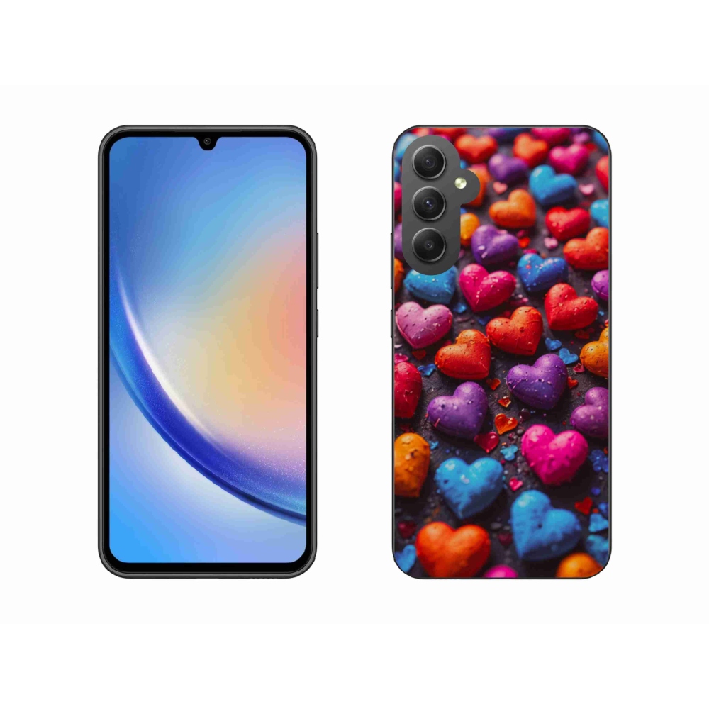 Zselés borítás mmCase Samsung Galaxy A34 5G - színes szív