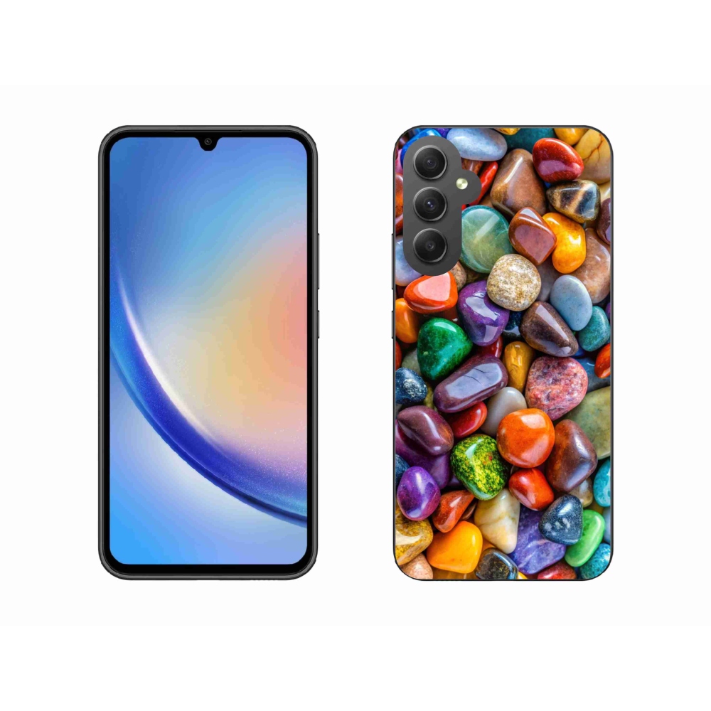 Zselés borítás mmCase Samsung Galaxy A34 5G - színes strasszkövekkel