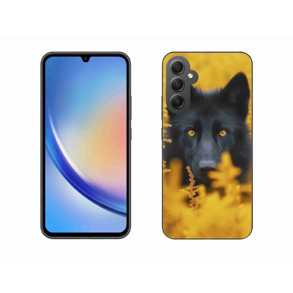 Gél védőhuzat mmCase Samsung Galaxy A34 5G - fekete farkas 2