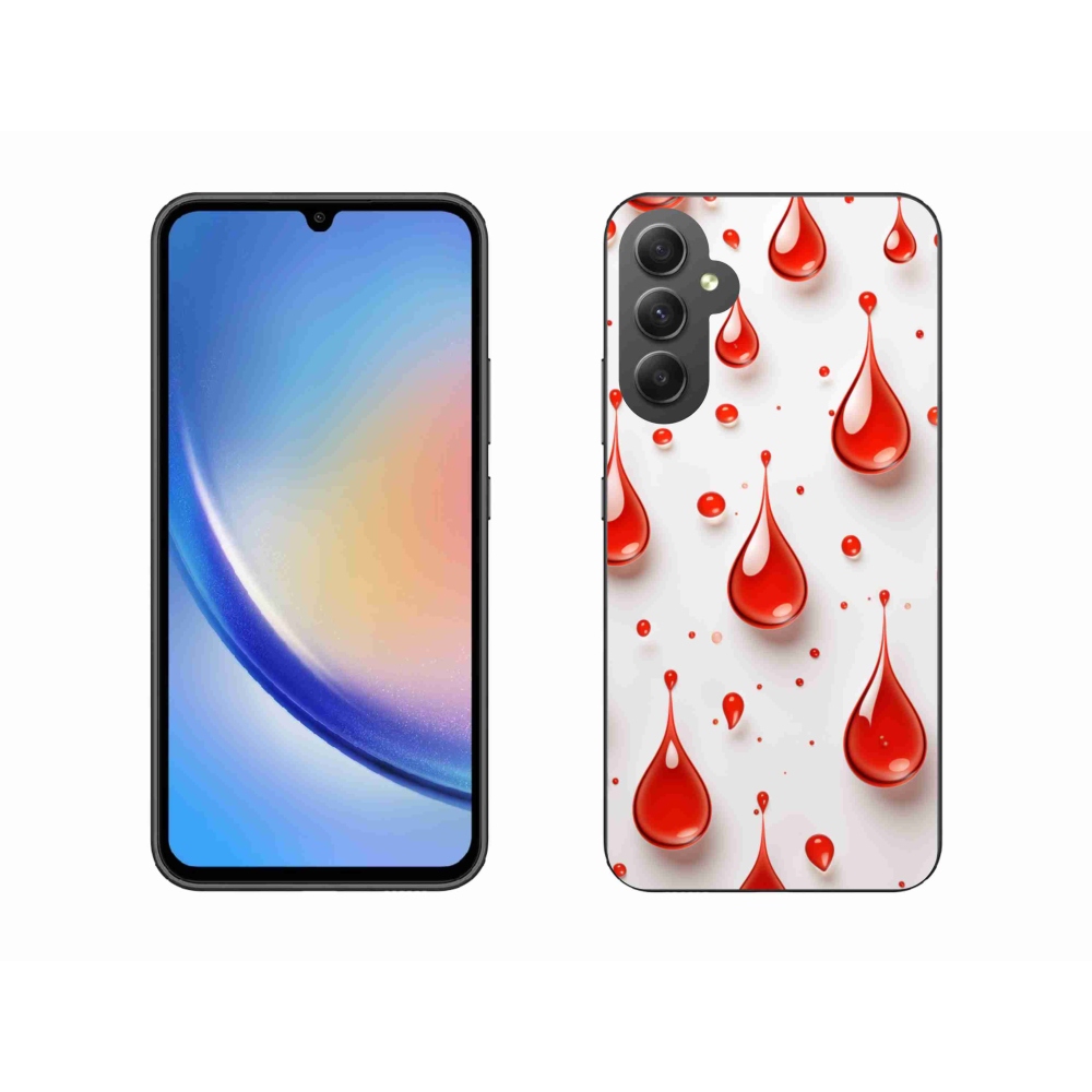 Zselés borítás mmCase Samsung Galaxy A34 5G - piros cseppek