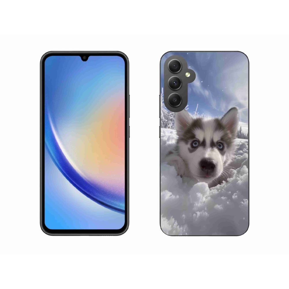 Zselés borítás mmCase Samsung Galaxy A34 5G - husky a hóban