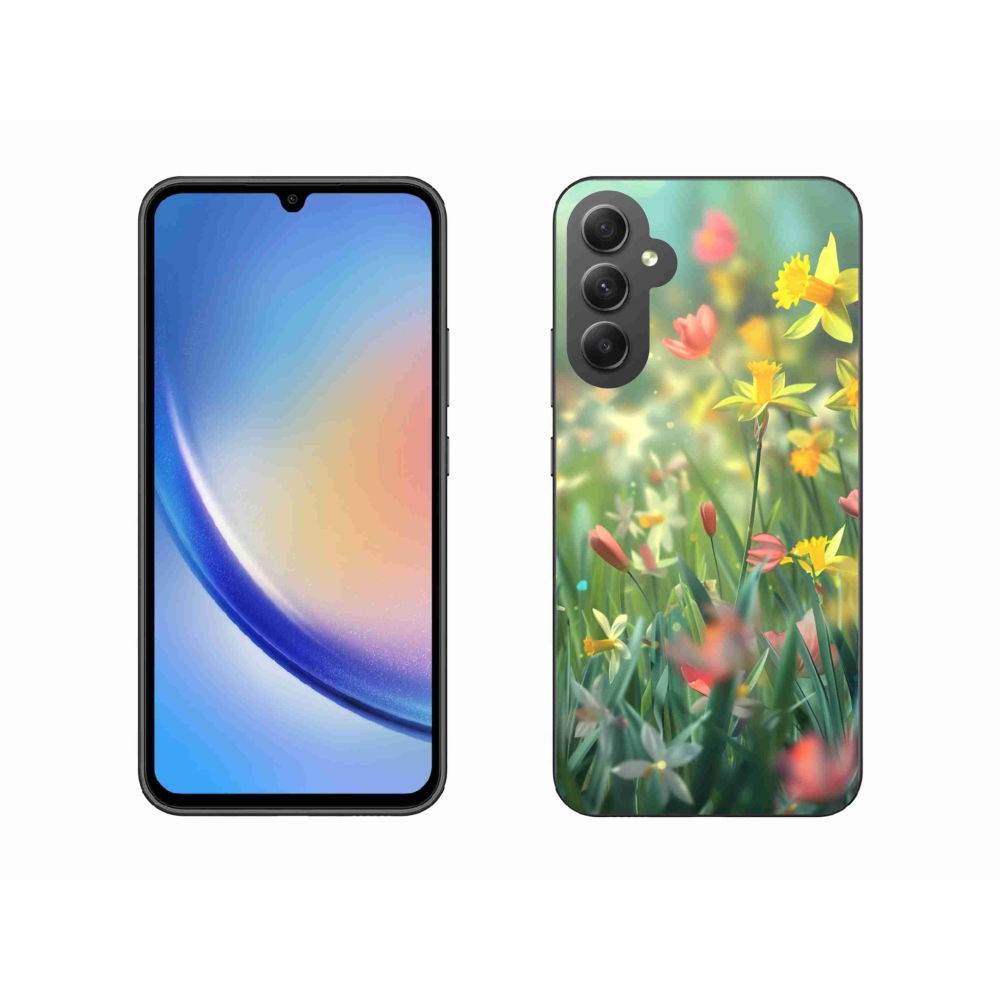 Gél borítás mmCase Samsung Galaxy A34 5G - tavaszi virágok