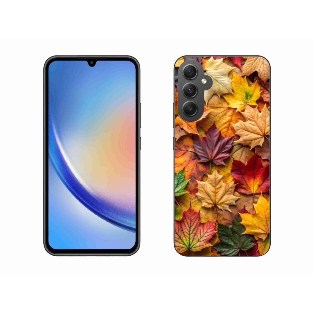 Zselés borítás mmCase Samsung Galaxy A34 5G - juharlevelek 2