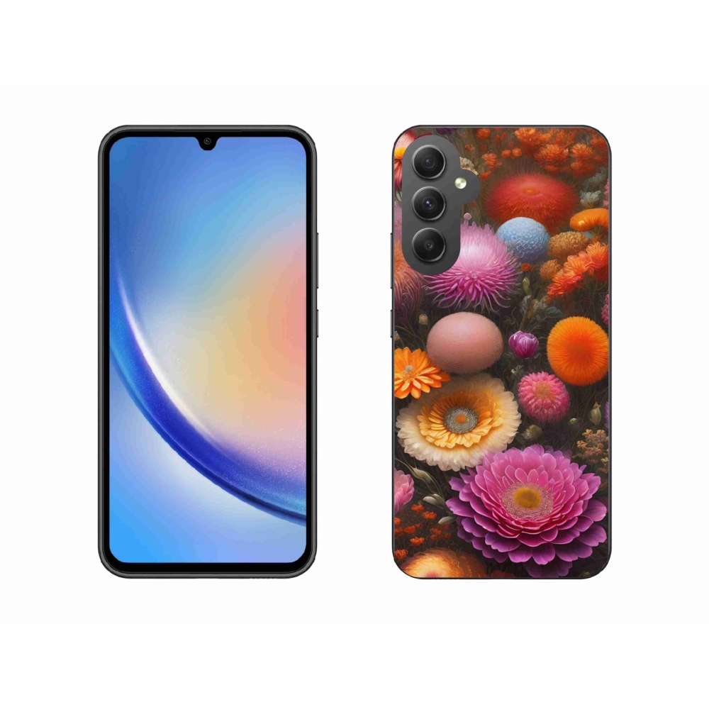 Gél borítás mmCase Samsung Galaxy A34 5G - virágos kompozícióhoz