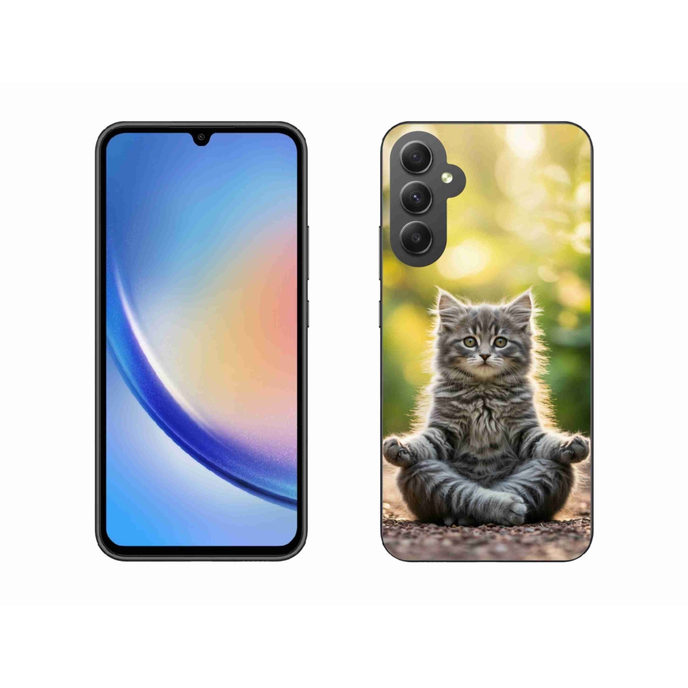 Gél borítás mmCase Samsung Galaxy A34 5G - meditáló cica