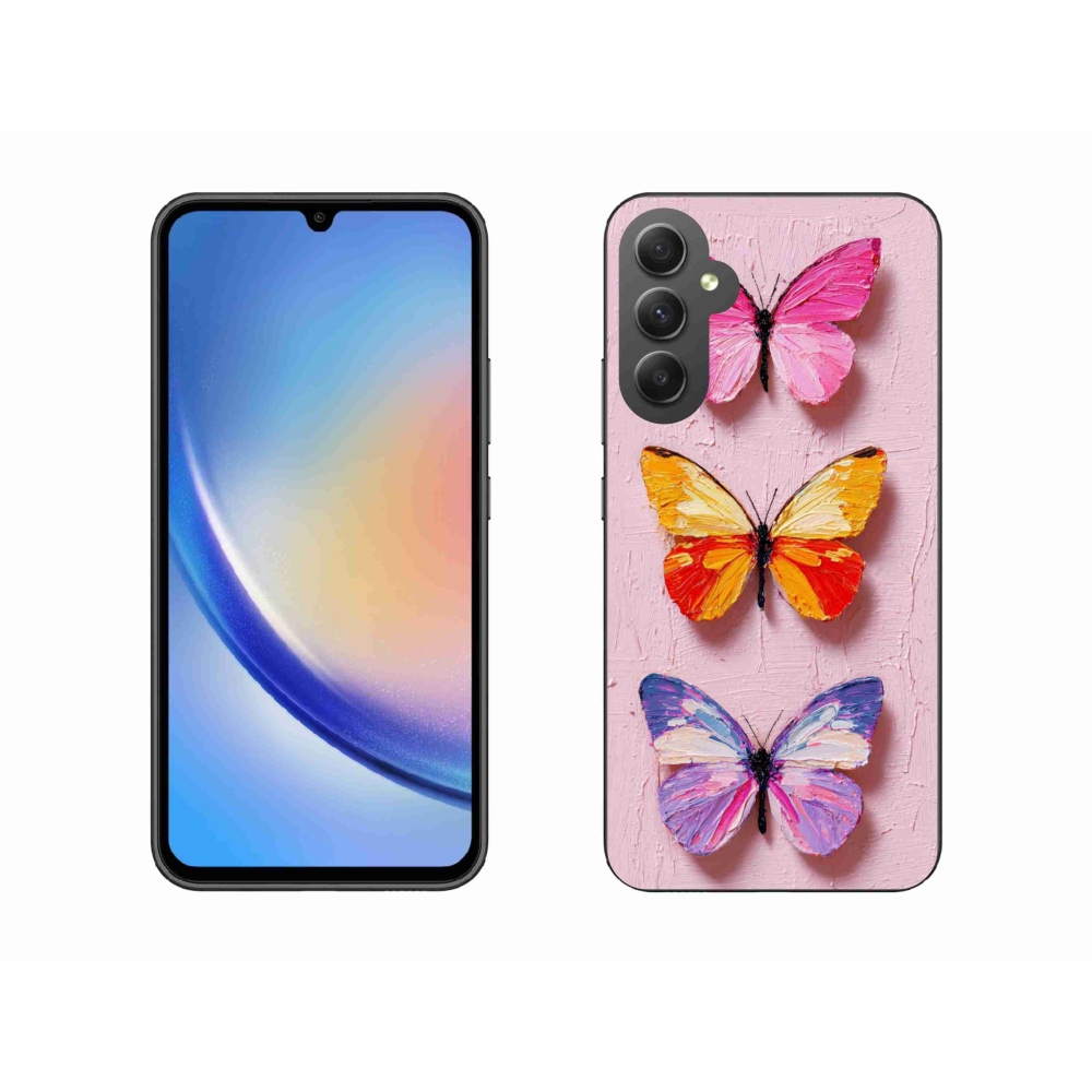 Gél borítás mmCase Samsung Galaxy A34 5G - pillangó szentháromsághoz