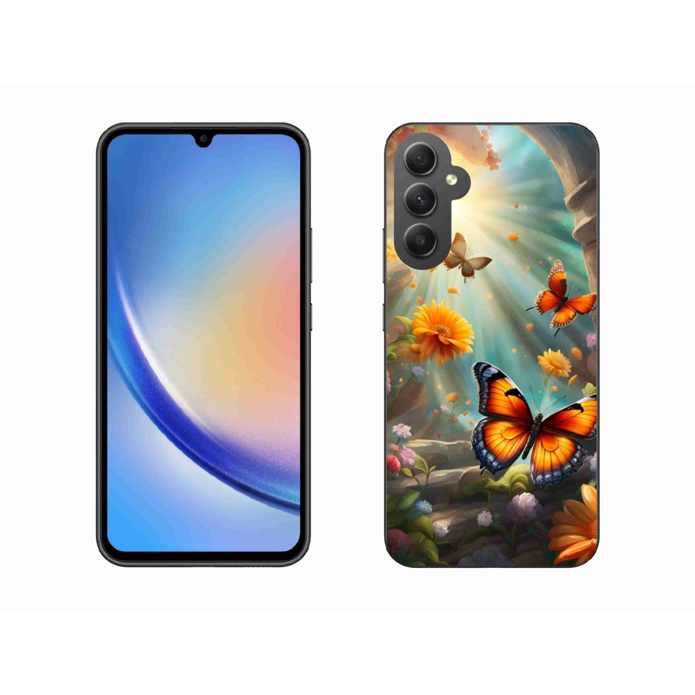 Gél borítás mmCase Samsung Galaxy A34 5G - pillangókert 2
